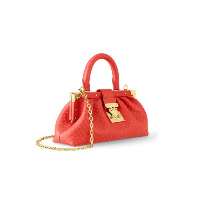 LOUIS VUITTON MONOGRAM CLUTCH RED IN CALFSKIN LEATHER WITH GOLD TONE M22327 (28*14*10cm)